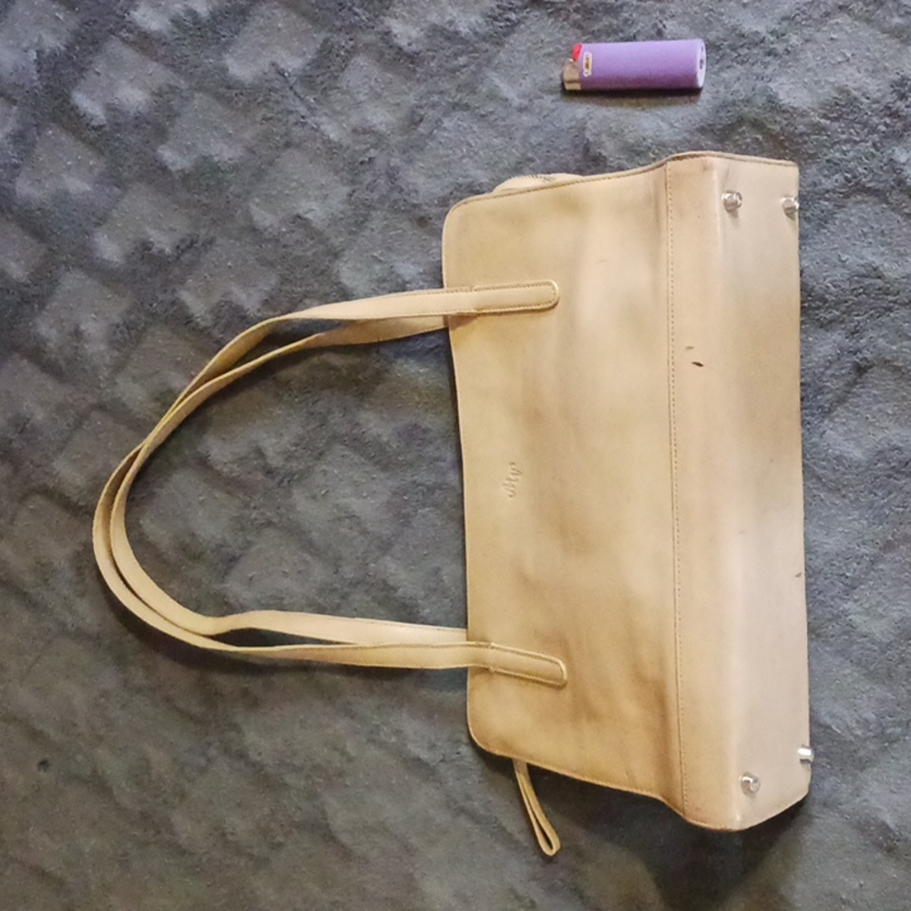 Monsac leather cream purse